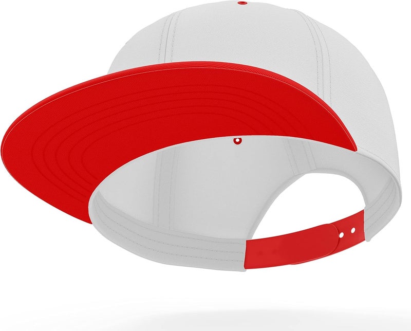 Daxton Store Classic Blank Snapback Flat Bill Visor Hat Cap One Size Adjustable Back - Image 2